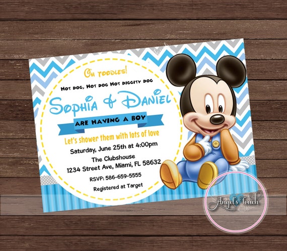 Invitacion De Ducha De Bebe Mickey Mouse Mickey Mouse Baby Etsy Invitacion De Ducha De Bebe Mickey Mouse Mickey Mouse Baby Etsy