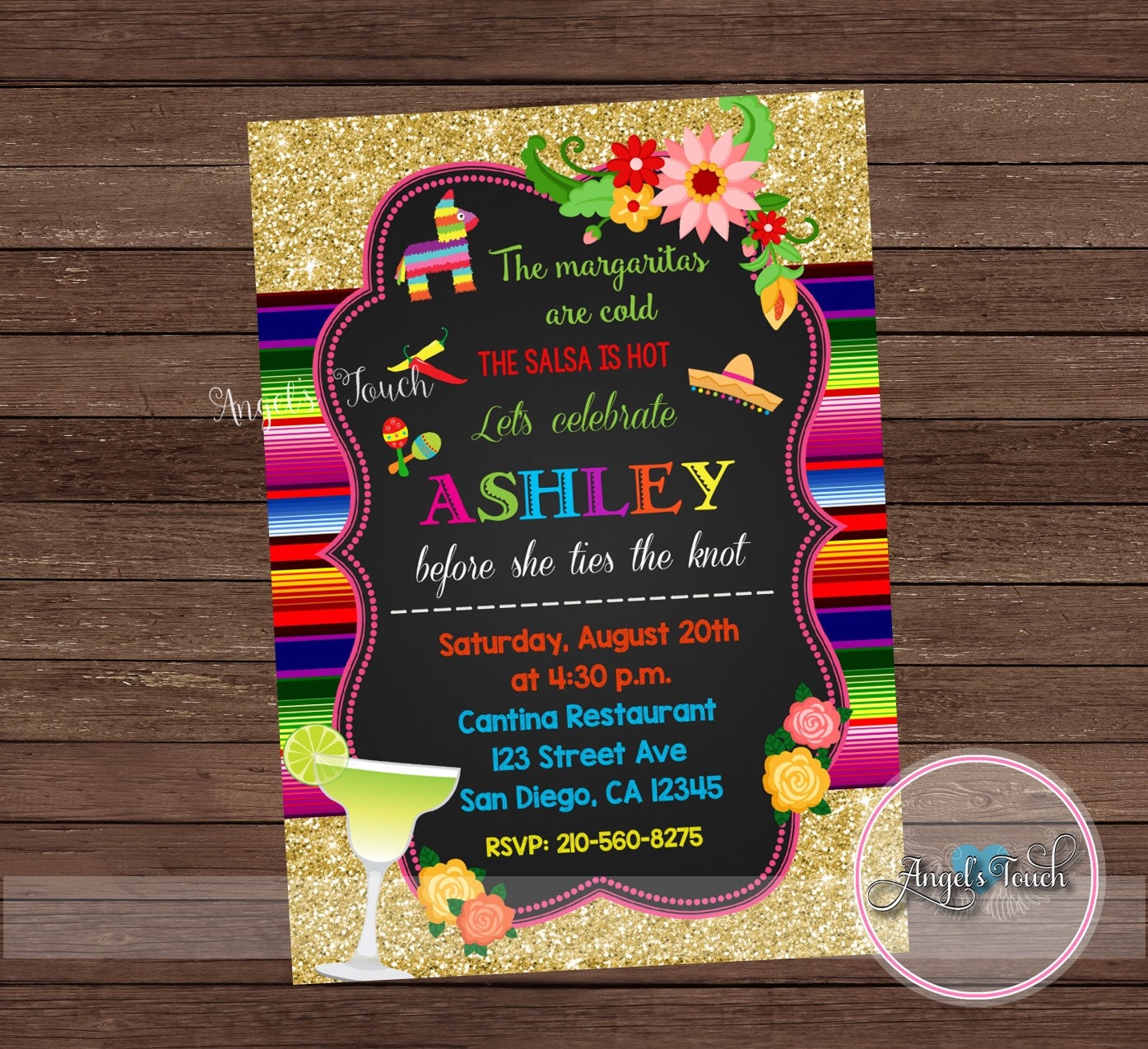 Fiesta Bridal Shower Invitation Fiesta Bridal Shower Fiesta Etsy