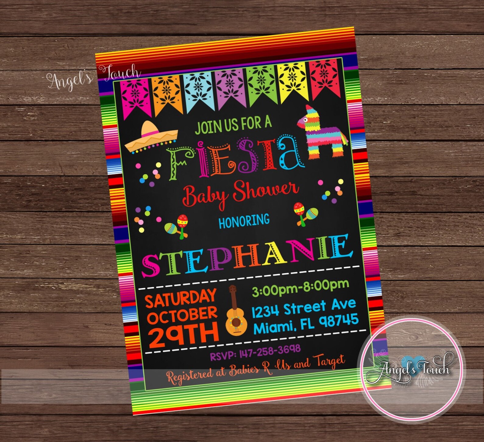 Fiesta Baby Shower Invitation Fiesta Baby Shower Fiesta Etsy