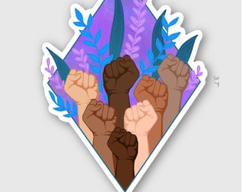 Black Lives Matter Sticker Etsy - black lives matter logo roblox hands