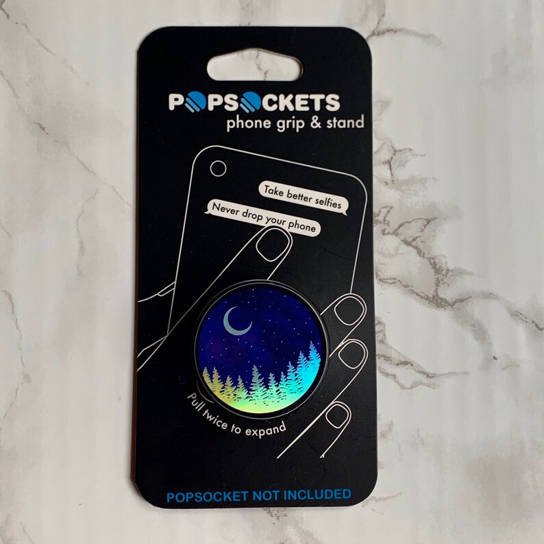 Mini Sticker - Holographic Nature Sticker, Pop-Socket Sticker! 