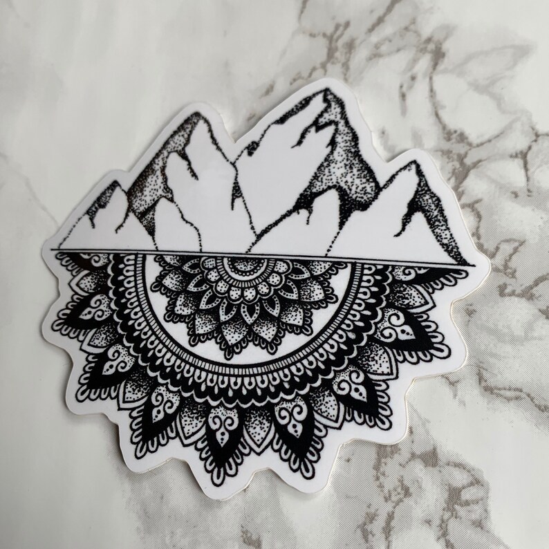 Mountain Mandala Sticker - Etsy