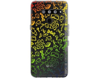 Science Pattern Pixel 3 XL Case Math Nerd phone case Clear Case Lg G8 Google Pixel 4 LG V30 Plus Velvet G6 Cover Physics V50 ThinQ 5G 6 4a 5