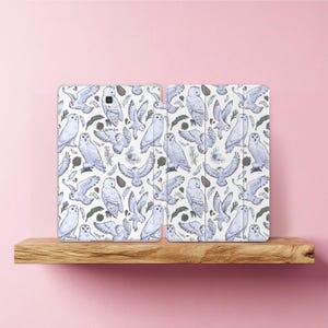 White polar owls fits Galaxy Tab S5e A8 10.5 woodland animal S6 Lite Tablet Cover 10.1 Case 12 inch Samsung Tab A 8.0 S8 S7 plus A7 Stand &quot;