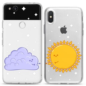 Sonne und Wolke Beste Freunde Hülle Passende Handyhüllen iPhone 8 12 Paar Hülle 11 Pro iPhone X Hülle Xs Max Klarsichthülle für Paare 6 Bild 3