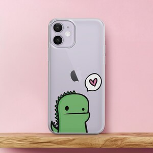 Uroczy dinozaur etui na iPhone'a 16 Pro Cartoon Animal iPhone'y 7 plus etui na iPhone'a 11 przezroczyste etui na iPhone'a Xs Max etui na Apple iPhone'a 8 14 15 Xr 2020 SE 13 Mini