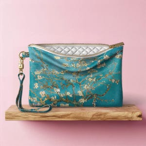Bolsa de cosméticos Almendro Vincent Van Gogh Neceser con cremallera Neceser de maquillaje Estuche para lápices Organizador de maquillaje Flores en flor Regalo de maquillaje
