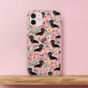 iPhone x ダックスフント iPhone 11 Pro Max バラ iPhone 12 Mini iPhone Xr クリアケース 犬 iPhoneケース iPhone X カバー 6 plus 13 花 Xs シリコン
