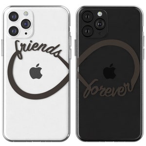 Friends Forever Infinity sign Xr couple case iPhone Xs Max case iPhone 11 Pro cover Matching iPhone case Cute iPhone case 8 phone X 12 Mini image 3
