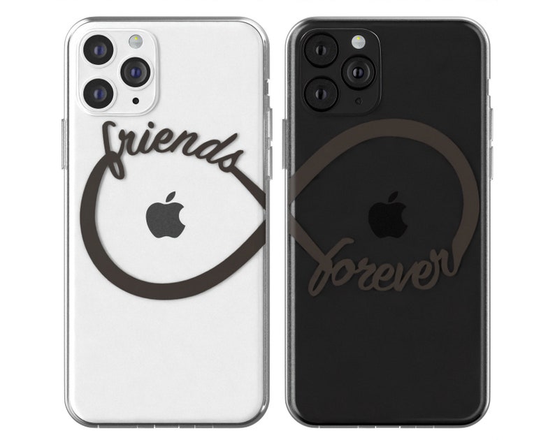 Friends Forever Infinity sign Xr couple case iPhone Xs Max case iPhone 11 Pro cover Matching iPhone case Cute iPhone case 8 phone X 12 Mini image 3