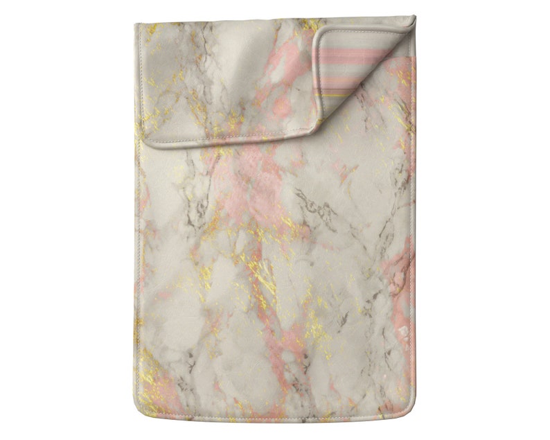 Cute marble Macbook sleeve bag Powder pink Stone tablet sleeve 13 in Macbook Air cover PU leather case Universal laptop bag Pro 2020 14 17