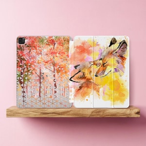 Foxes in Love iPad Air 2022 Forest animal iPad 11 2021 stand iPad 10.2 case clear 9.7 inch 10.9 case 10.5 iPad Pro 2020 Mini 6 5 orange 4 3