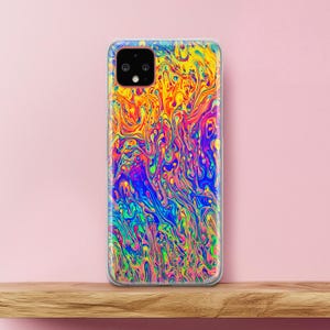 Psychedelic art Google Pixel 3 XL Abstract Rainbow Phone case Lg W30 Cover LG Stylo 5 6 7 Velvet 4 Gift Case Lg G8 V60 ThinQ 5G 4a 5a 6 Pro