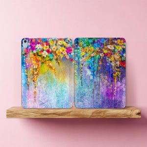 Colorful flowers Apple iPad Pro 11 13" m4 case Air 4 10.9 inch m1 m2 m3 Printed folio cover Mini 6 5 Festive 2024 9.7 2026 10.2 a16 A1980 m5