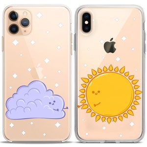 Sonne und Wolke Beste Freunde Hülle Passende Handyhüllen iPhone 8 12 Paar Hülle 11 Pro iPhone X Hülle Xs Max Klarsichthülle für Paare 6 Bild 6