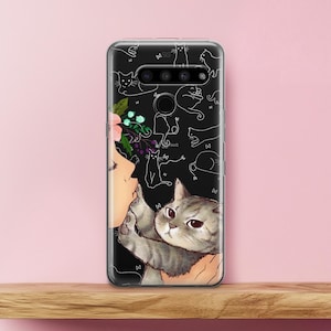 Don&#39;t Kiss Me Human Google Pixel 3a Case Cute kitty LG G8 Cover Cat Pixel 4 XL Case Lg V60 ThinQ Stylo 5 6 Girl G6 case animal 3 Velvet 4a 2