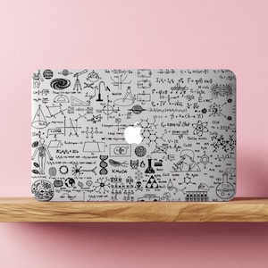 Matematica Fisica Arte Custodia per MacBook Pro 16 14 pollici M3 M2 M4 Regalo nerd Air 15 13" 2024 2025 A3241 Scienza Formule Copertina rigida trasparente per MacBook A3185