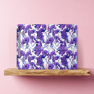 Purple unicorn fits Samsung tab A 10.1 Pretty girlish case a8 10.5 Galaxy tab A7 case tablet cover S7 Plus Galaxy S6 lite case Fairy s8 2022