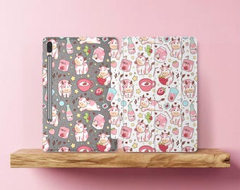Strawberry milk for Galaxy Tab S6 10.5 Pretty cow Samsung tab S7 case 11 inch tablet case A 8.0 korean Kawaii tab A7 cover S5e stand Pink s8