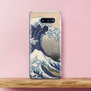 Great Wave Google Pixel 4a Cover Kanagawa Velvet LG G8 ThinQ Lg Q Stylo 4 Case Lg Q60 Case Pixel 3 XL tpu LG W10 Phone case G7 Fit One 5 6 2