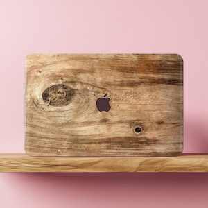 Funda para MacBook Pro de 16 a 14 pulgadas con textura sólida M3 M2 M4, para MacBook Air de 15 a 13 pulgadas (2023-2021, A1990), rústica, con tapa dura y tablero de madera veteado, A2779