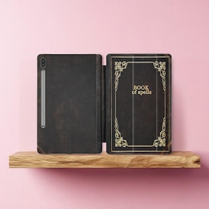 Book of spells fits Galaxy Tab A8 10.5 vintage book print tablet Samsung tab S7 case 11 inch S8 S2 9.7 cover 10.1 dark S6 lite stand A7 2022