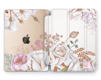 Rose gold iPad 10.9 inch case 2021 Pink roses iPad Pro 11 case Mini iPad 5 case Apple iPad 10.2 iPad Air 2022 iPad 2020 12.9 5th gen 6 4 3 2