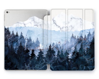 Blue forest Mountain landscape iPad case nature iPad 10.5 Pro inch 10.9 Pro 11 2020 iPad Mini 6 2022 iPad 2018 9.7 A2602 2021 iPad case 10.2