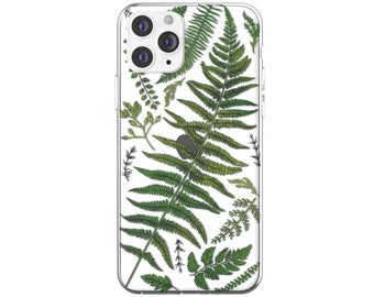 Green fern iPhone case Leaf Floral iPhone case Nature iPhone 11 Trendy iPhone Xr tpu iPhone 10 covers xs max 12 Pro 8 plus 13 SE leaves 7 6