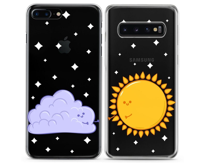 Sonne und Wolke Beste Freunde Hülle Passende Handyhüllen iPhone 8 12 Paar Hülle 11 Pro iPhone X Hülle Xs Max Klarsichthülle für Paare 6 Bild 9