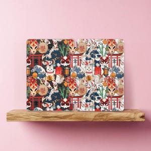 Japanese tablet case fits Galaxy Tab A8 2022 Maneki Neko Samsung tab S4 case S2 9.7 case stand A7 S8 Ultra Mask Galaxy Tab S6 S5e Kawaii S7