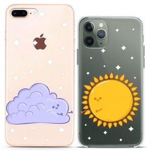 Sonne und Wolke Beste Freunde Hülle Passende Handyhüllen iPhone 8 12 Paar Hülle 11 Pro iPhone X Hülle Xs Max Klarsichthülle für Paare 6 Bild 5