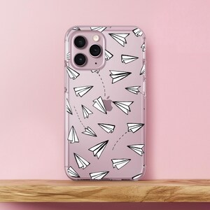 White airplanes iPhone 12 Pro cover Cute iPhone case Paper iPhone 11 iPhone Xr origami cute iPhone 13 case clear iPhone xs max 8 plus SE 5G