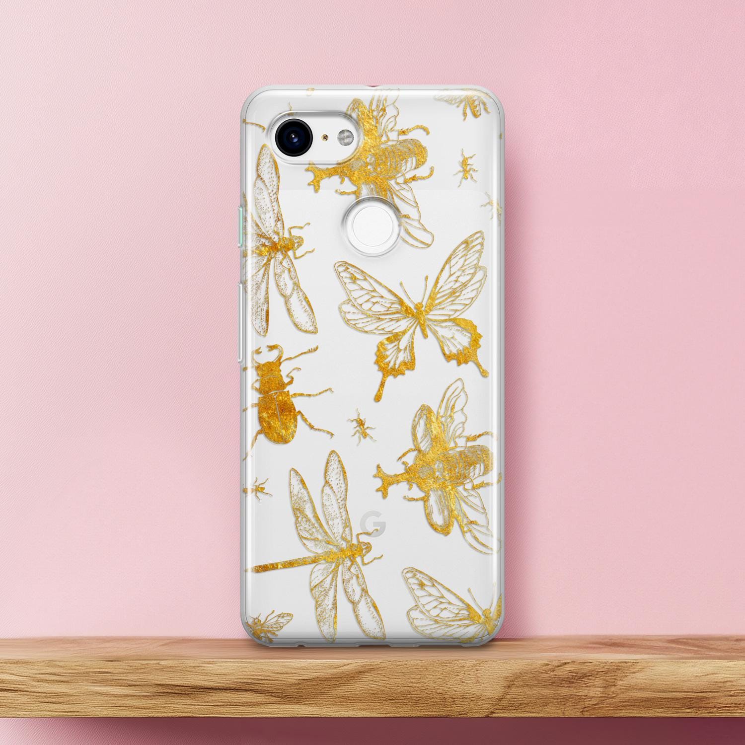 Golden Bugs Case tpu LG Stylo 5 Dragonfly Pixel 3a XL cover Velvet G6 Lg G7 ThinQ tpu Google Pixel 4 xl LG V30 case clear 3 G8 V60 Gift 6 4a
