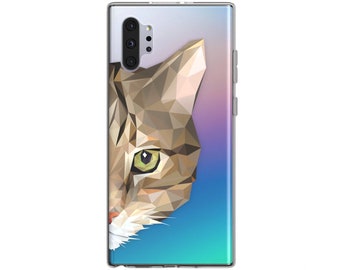 Cat phone case Low poly Art Note 10 Plus Cover Samsung S8 Case cat S20 Ultra S10 Plus Galaxy A50 animal Samsung S9 Case tpu Note 9 Clear 20