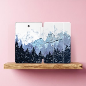 Blue mountains for Samsung tab S6 case marble forest A8 2022 A7 10.4 11 inch tablet case Galaxy tab a 8.0 case S8 Ultra S5e nature art S7 FE
