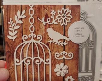 Momenta Brand, Bird and Cage Die Cutting Set, New in Package