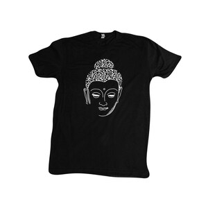 Unisex Black Buddha T-shirt, yoga shirt, workout shirt, graphic t-shirt