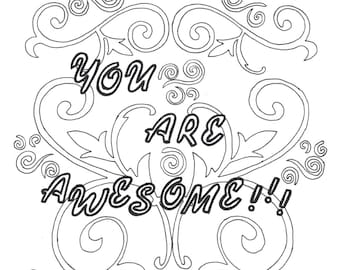 Eres increíble página para colorear