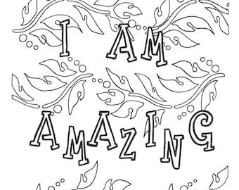 Soy increíble página para colorear