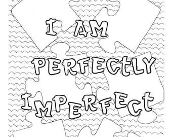 Soy perfectamente imperfecto para colorear