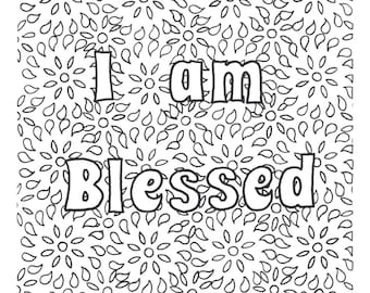 Estoy bendecido para colorear