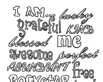 Soy palabras para colorear