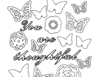 You are thoughtful coloring page