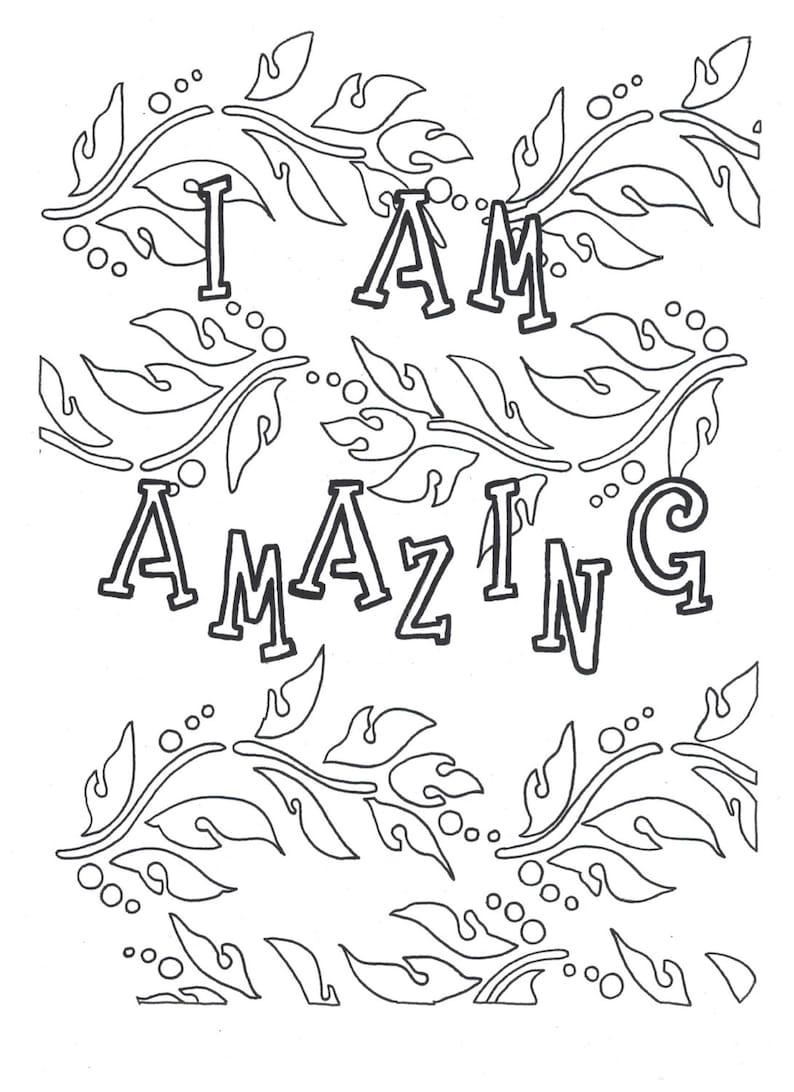 I am amazing coloring page image 1