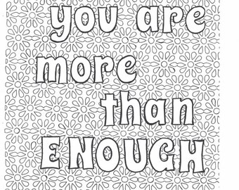 Eres más que suficiente para colorear