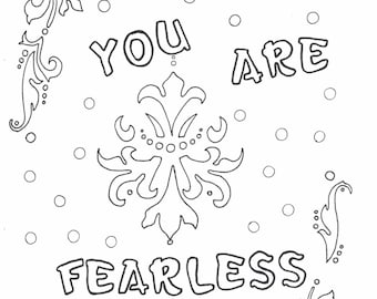 Eres valiente para colorear