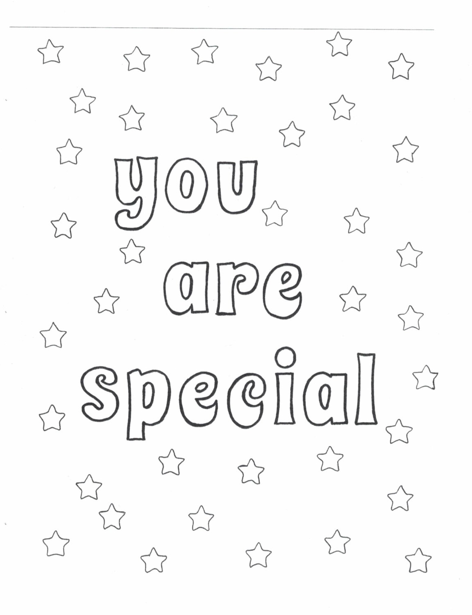 You are special coloring page | Etsy