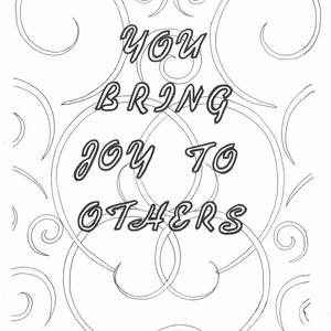 You bring joy to others coloring page