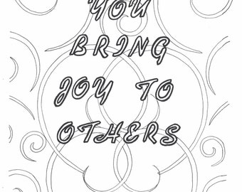 Traes alegría a los demás para colorear